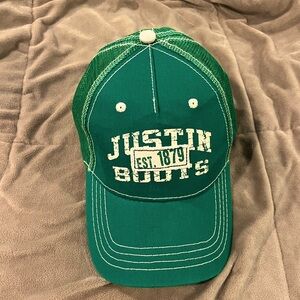 Justin Boots Men's Green Mesh Hat
